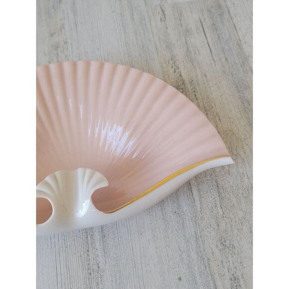 Lenox sea shell dish pink collectible home‎ decor gold trim trinket - Picture 4 of 9